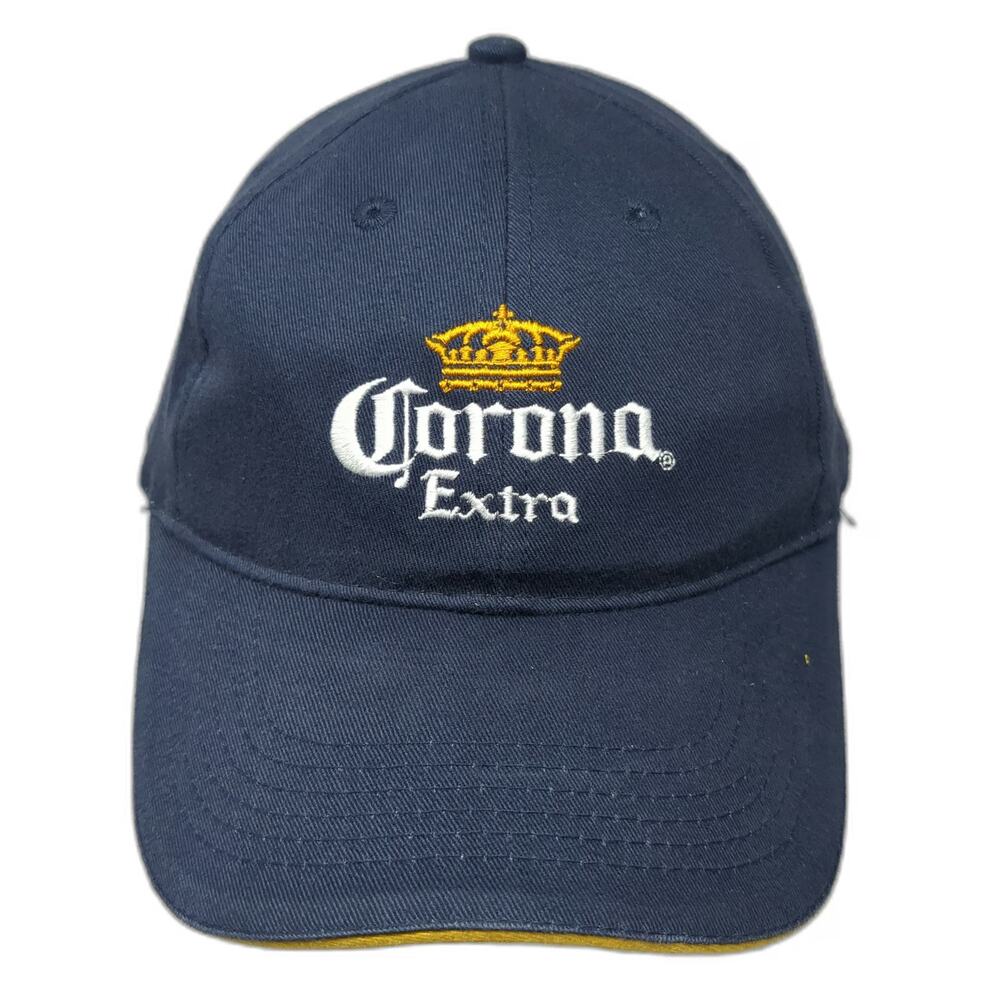 Acme Baseball Cap Blue One Size Corona Extra Embroidered Hat Strapback Yellow